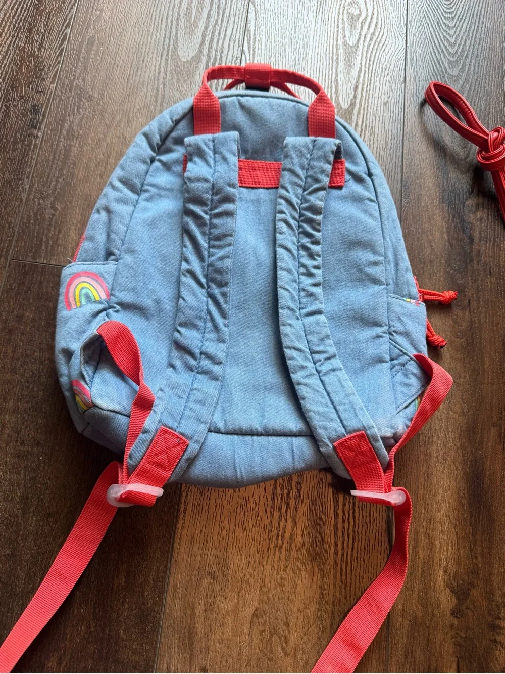 Rainbow mini backpack and matching purse